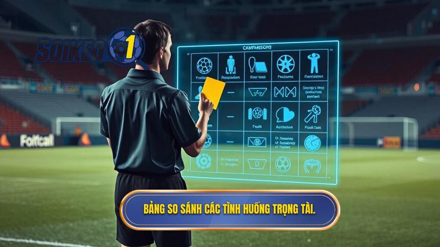 3. Bảng so sánh các tình huống trọng tài.