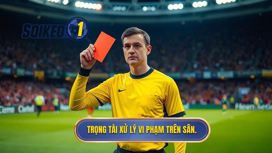 3. Trọng tài xử lý vi phạm trên sân.